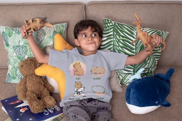 CapyKata – Capybara Kids T-Shirt - Image 4
