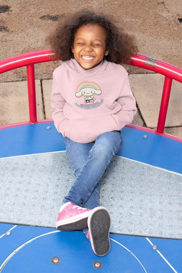 Cinnamoroll with the punches - (Sanrio/Hello Kitty) Kids Hoodie - Image 2